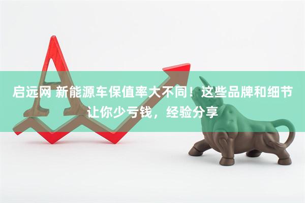 启远网 新能源车保值率大不同！这些品牌和细节让你少亏钱，经验分享
